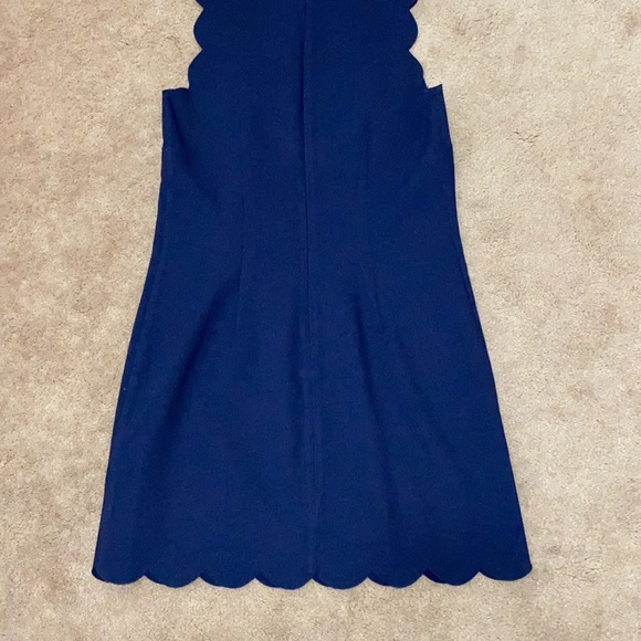 Jcrew Navy Scalloped Dress - Picture 6 of 16